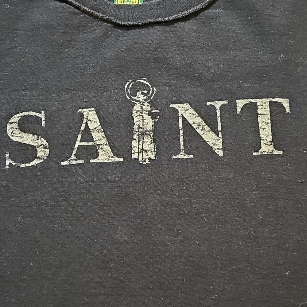 Hard 8 Black and Red Short Sleeve Tee with Sinner/Saint Graphic Reversible - Picture 3 of 8